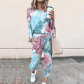 2-Piece Set: Women's Basic Tie Dye Sweatshirt Tracksuit Pants Sets by DailySale