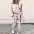 2-Piece Set: Women's Basic Tie Dye Sweatshirt Tracksuit Pants Sets by DailySale