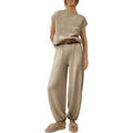 2-Piece Set: Women's Knit Pullover Tops and High Waisted Pants Tracksuit Lounge Sets by DailySale