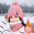 2-Piece Set: Women's Knitted Hat Scarf Caps Neck Warmer Winter Hat by DailySale