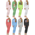 2-Piece Set: Women's Plush Popcorn Knit Top and Jogger Pants Pajama Set (Plus Size) by DailySale