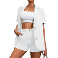 2-Piece Set: Women's Solid Color Blazer Shorts by DailySale