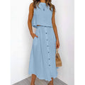 2-Piece Set: Women's Solid Color Casual Dress by DailySale