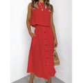 2-Piece Set: Women's Solid Color Casual Dress by DailySale