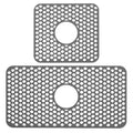 2-Piece: Silicon Grid Sink Mat with Central Drain Hole by DailySale
