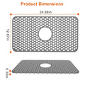 2-Piece: Silicon Grid Sink Mat with Central Drain Hole by DailySale