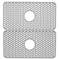 2-Piece: Silicon Grid Sink Mat with Central Drain Hole by DailySale