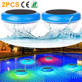 2-Piece: Solar Powered LED Pool Light Gradient Multicolor Changing by DailySale
