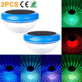 2-Piece: Solar Powered LED Pool Light Gradient Multicolor Changing by DailySale