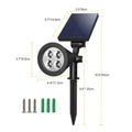 2-Piece: Solar Spotlight Outdoor Dusk Waterproof by DailySale