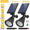 2-Piece: Solar Spotlight Outdoor Dusk Waterproof by DailySale