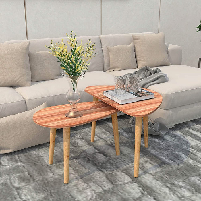 2-Piece: Teardrop Nesting Coffee Tables by DailySale
