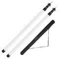 2-Piece: Telescoping Tarp Poles Portable Aluminum Awning Poles by DailySale