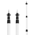 2-Piece: Telescoping Tarp Poles Portable Aluminum Awning Poles by DailySale