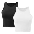 2-Piece: Women Sleeveless Cropped Tank top High Neck by DailySale