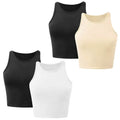2-Piece: Women Sleeveless Cropped Tank top High Neck by DailySale