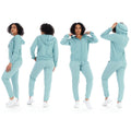 2-Piece: Women's Athleisure Fleece Jogger Sweatpants and Hoodie with Pocket Set by DailySale