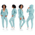 2-Piece: Women's Athleisure Fleece Jogger Sweatpants and Hoodie with Pocket Set by DailySale