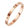 2-Piece: Women's Stainless Steel Zircon Inlay Bracelet by DailySale