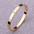 2-Piece: Women's Stainless Steel Zircon Inlay Bracelet by DailySale