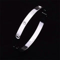 2-Piece: Women's Stainless Steel Zircon Inlay Bracelet by DailySale
