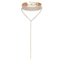 2-Piece: Women's Synthetic Diamond Y Necklace by DailySale