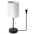 2-Pieces: Bedside Lamps 3 Color Modes USB C+A AC Output Ports Pull Chain by DailySale