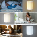 2-Pieces: Bedside Lamps 3 Color Modes USB C+A AC Output Ports Pull Chain by DailySale