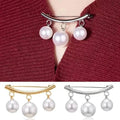 2-Pieces: Faux Pearl Neck Tie Pin Buckle Faux Pendant by DailySale