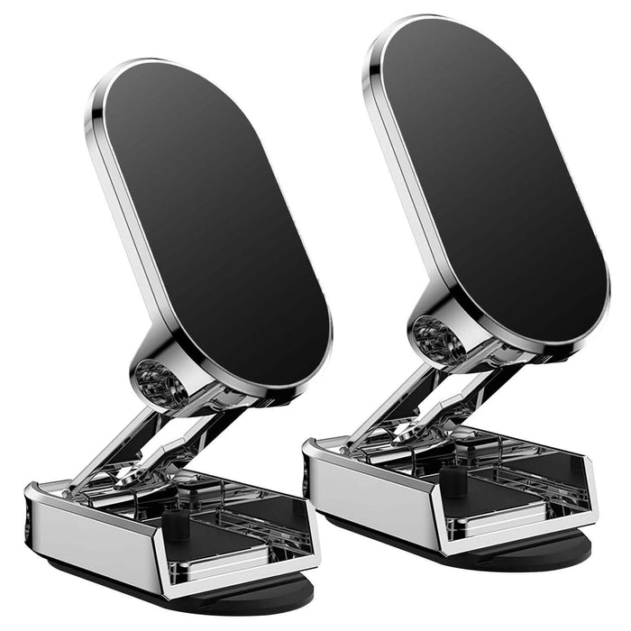 2-Pieces: Foldable Magnetic Car Phone Holder by DailySale