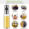 2-Pieces: Oil Dispenser Mister Refillable Stainless Steel Glass Vinegar with Measurement Oil Control Diet by DailySale