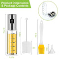 2-Pieces: Oil Dispenser Mister Refillable Stainless Steel Glass Vinegar with Measurement Oil Control Diet by DailySale