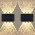 2-Pieces: Outdoor Wall Light Solar Waterproof LED Light by DailySale