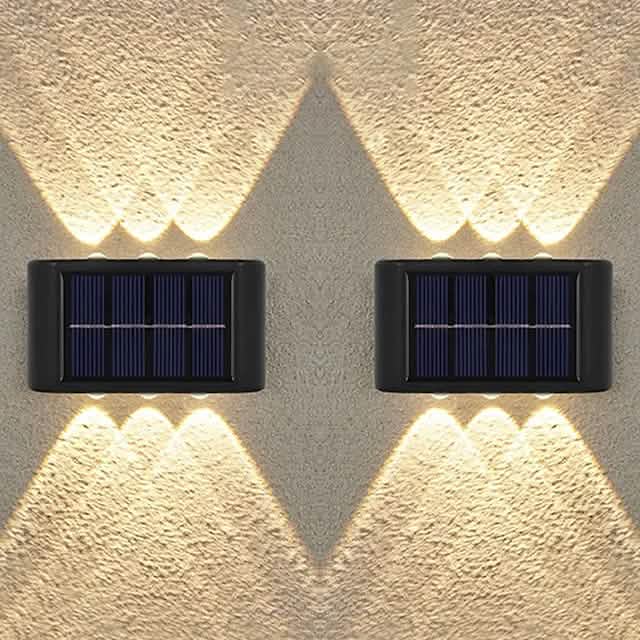 2-Pieces: Outdoor Wall Light Solar Waterproof LED Light by DailySale