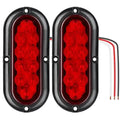2-Pieces: Oval LED Brake Light 10 LED Lamp Stop Turn Tail Light by DailySale
