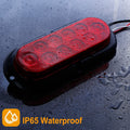 2-Pieces: Oval LED Brake Light 10 LED Lamp Stop Turn Tail Light by DailySale