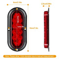 2-Pieces: Oval LED Brake Light 10 LED Lamp Stop Turn Tail Light by DailySale