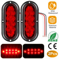 2-Pieces: Oval LED Brake Light 10 LED Lamp Stop Turn Tail Light by DailySale