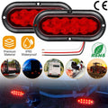 2-Pieces: Oval LED Brake Light 10 LED Lamp Stop Turn Tail Light by DailySale