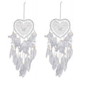 2-Pieces: Romantic LED Dream Catcher with Feather Dreamcatcher Night Light by DailySale
