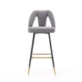 2-Pieces Set: Contemporary Upholstered Barstool by DailySale