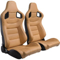 2-Pieces Set: Universal PVC Leather Bucket Seats by DailySale
