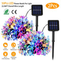 2-Pieces: Solar Power String Lights 50 LED Beads Fairy Sakura Flower by DailySale