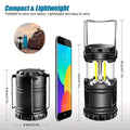 2-Pieces: Super Bright LED Camping Lantern - Portable and Collapsible Emergency Flashlight with Battery Power by DailySale