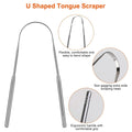 2-Pieces: Tongue Scraper Cleaner Stainless Steel by DailySale