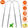 2-Pieces: Tongue Scraper Cleaner Stainless Steel by DailySale