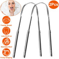 2-Pieces: Tongue Scraper Cleaner Stainless Steel by DailySale