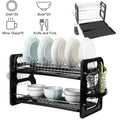 2-Tier Dish Drying Rack Drainboard Set by DailySale