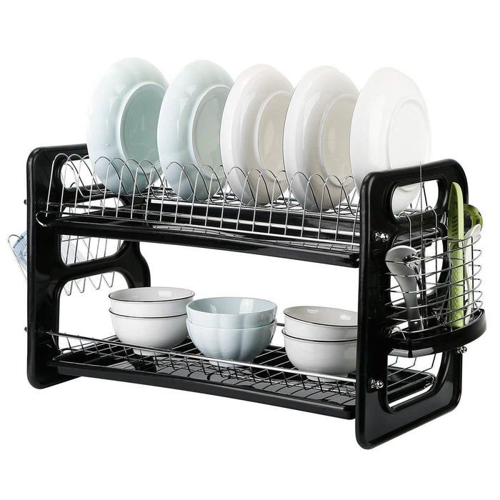 2-Tier Dish Drying Rack Drainboard Set by DailySale