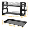2-Tier Dish Drying Rack Drainboard Set by DailySale
